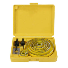11/16Pcs 19-127mm Alloy Woodworking Hole Saw Cutter Gypsum Board PVC Wood Plate Reamer Distance Set