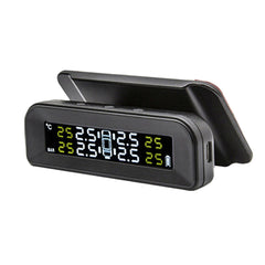 LCD Screen 4 Sensors Car Tire Pressure Solar Real-time Monitoring System