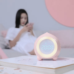 Mini LED Digital Voice Control Creative Alarm Clock Smart Speaker Multi-function Sleep Timer Night Light