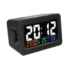 Brother Double Knob Simplified Alarm Clock Touch Adjust Backlight with Temperature Hu