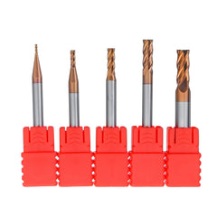 5pcs 1-5mm 4 Flute End Mill Milling Cutter CNC Tools Set