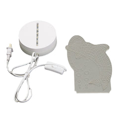 3D Multicolor LED Dolphin Pattern Night Light Lamp with Switch Home Party Decor 220V