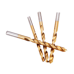 13Pcs M2 HSS 6542 Twist Drill Bit Set 1-6.5mm Titanium Coated Drill Bit with Metal Box for Wood Metal Drilling