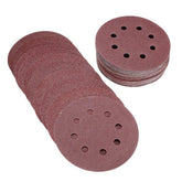 50pcs 5 Inch 8 Hole 80/120/180/240/320 Grit Sanding Disc Polishing Tool