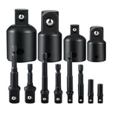 7pcs/12pcs Ratchet Wrench Socket Adapter Set Drive Socket Reducer Air Impact Adapter Wrench Extensor Rod