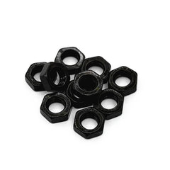 140Pcs Black Carbon Steel Nuts Hex Nut Washer Hexagonal Nuts M2-M10
