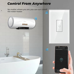 WiFi Smart Boiler Switch US/EU 110V 220V Touch Control Wall Electric Water Heater On Off with Alexa Google Home