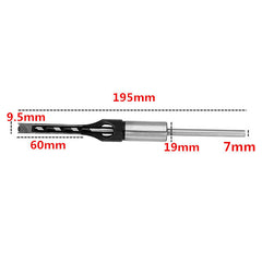 9.5mm Wooden Square Hole Saw Drill Bit Square Mortising Chisel Drill Bit