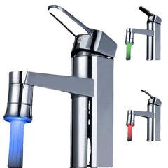 LED Full Brass Temperature Control Spontaneous Light Faucet Tap