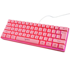 Wired Keyboard 61 Keys USB Wired RGB Backlit Gaming Keyboard for Office Gamers