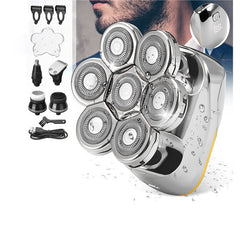 6-in-1 Multifunctional Shaver Grooming Kit 8D Flaoting Heads Electric Shaver LED LCD Intelligent Display Waterproof Electric Shaver