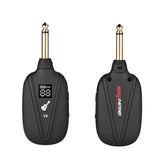Wireless Guitar System Built-in Rechargeable 4 Channels Transmitter Receiver for Electric Bass