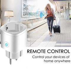 WiFi Smart Socket Mobile Phone Remote Control EU 16A Smart Socket Work with Alexa Google Home Assistant Voice Control Power Monitor Timing