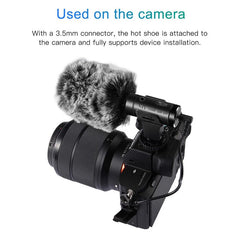 Condenser Microphone HD Recording Noise Reduction 3.5mm Mic for Camera Mobile Phone Vlogging Photography Interview Audio