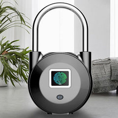 Smart Fingerprint Door Lock Padlock USB Charging Keyless Anti Theft Travel Luggage Drawer Safety Escape Room 0.5 Second Unlock IP65 Waterproof