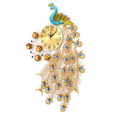 Simple European Fashion Peacock Wall Clock Sitting Room Bedroom Creative Art Wall Clock