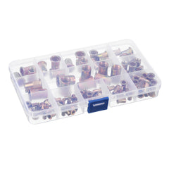 93Pcs Mixed Steel Rivet Nut Rivnuts Blindnuts Nutserts M3-M10 Nut Insert Rivet Assortment Kits