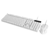 Waterproof 104key LED USB Wired Gaming Keyboard & 1000DPI Mouse Combo Set Multi-Colored Changing Backlight Mouse for Computer Desktop Notebook