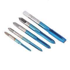 5Pcs M3-M8 Blue Coated Machine Screw Tap Drill Set Straight Flute Metric Thread Tap Drill Bit