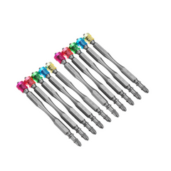 10pcs 100mm Magnetic PH2 Screwdriver Bit ABS Ring 1/4 Inch Hex Shank Drywall Screwdriver
