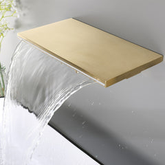 Modern Single Handle Wall Mount Faucet Waterfall Spout Bathroom Tub Basin Concealed Tap Hot Cold Water Mixer