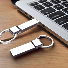 128G USB2.0 Pendrive USB Flash Drive Memory Disk Metal USB Stick 16G 32G 64G With Key Ring