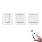 WiFi Smart Light Switch Push Button Smart Life/Tuya APP Remote Control Works with Alexa Google Home for Voice Control 1/2/3 Gang