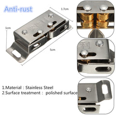 5-Pack Stainless Steel Catch Stopper For Cupboard Cabinet Kitchen Door Latch Hardware