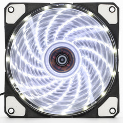 Desktop Computer Case Fan 12cm 15 Lamp Streamer Fan RGB LED Glare Light Laptop PC Case Cooling Fan