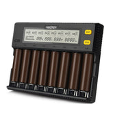 8 Slots Rapid Smart AA AAA 18650 Battery Charger Current Optional Overcharging Protection Adjustable Slots For Most Batteries