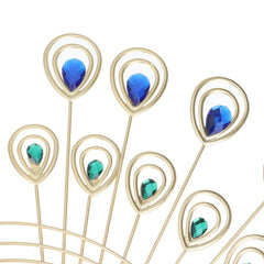 Wall Clock Large Luxury 3D DIY Flower Peacock Diamond Wall Clock Metal Modern Home Decor