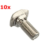 10Pcs M5 20 T-Bolt Carbon Steel European Standard Screws