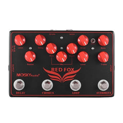 4 in 1 Electric Guitar Effects Pedal with Delay Chorus Loop Overdrive