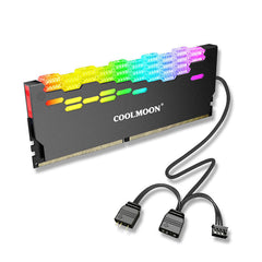 5V LED ARGB 2x3 Pin 1x4 Pin Memory Heat Sink Aluminum Alloy Ram Cooler for Desktop PC Computer