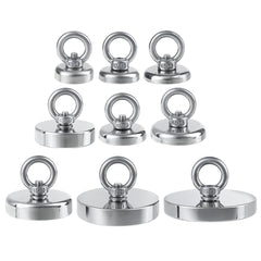 35-600KG Strong Fishing Magnet With Rope Gloves Pull Salvage Neodymium Fishing