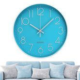 Glass One-piece Dial Wall Clock 3D Stereo Number Low Noise Wall Clock