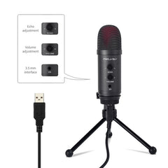 Condenser Microphone for Voiceover Work Online Singing Voice Overs USB Notebook PC Mic