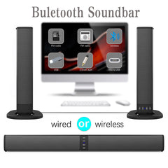 Home Audio and TV Speaker Soundbar Bluetooth Speaker Super Bass Stereo Loudspeaker for Phone PC Computer with RCA cable
