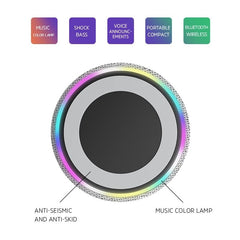 Wireless Bluetooth Speaker Portable Column Hi-Fi Stereo Bass Loudspeaker Colorful Lamp FM Radio IPX5 Waterproof Speakers