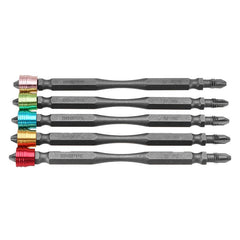 5pcs 110mm PH2 Magnetic Screwdriver Bits Aluminum Ring 1/4 Inch Hex Shank Screwdriver
