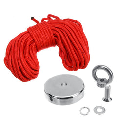 D32mm 50KG Neodymium Recovery Magnet Metal Treasure Magnet Sea Fishing Hunting Salvage Tool