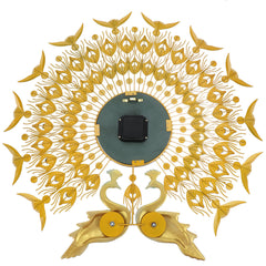 3D DIY Luxury Peacock Wall Clock Metal Modern Art Digital Home Office Decoration