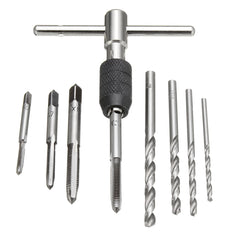 T Handle Screw Tap Wrench with M3-M6 Taps and Drills