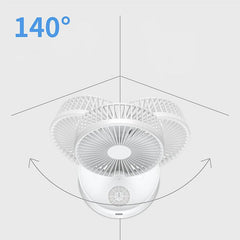 Portable Mini Mute Desktop Fan Wireless Telescopic Floor Spray Humidification with Night Light for Home Office