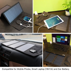 Flexible Foldable Solar Panel 5V 18V High Efficience Solar Battery Charger 21W Solar Phone Charger for Travel Iphone
