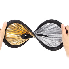 30cm 2in1 Round Hollow Collapasible Multi-Disc Portable Circular Light Lens-Mount Reflector
