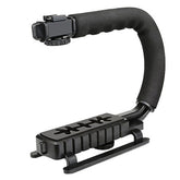 Camera Handheld Holder Flash Bracket U type Hand Motion Stabilizer Stable Frame Grip for Video DSLR SLR