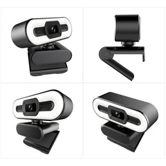 2K USB Plug and Play Webcam with Built in Microphone Light
