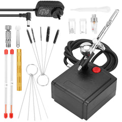 Airbrush Set for Model Making Art Painting with Air Compressor+Power Adapter+Airbrush+Airbrush Holder