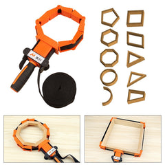 Woodworking Polygonal Angle Clamp with 13.1ft Thick Nylon Straps TPR No Slip Handle and Large Folding